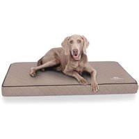 Knuffelwuff Orthopädische Hundematte Juna aus laser-gestepptem Kunstleder grau XXL von Knuffelwuff