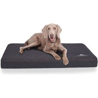 Knuffelwuff Orthopädische Hundematte Juna aus laser-gestepptem Kunstleder schwarz L von Knuffelwuff