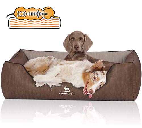 Knuffelwuff Orthopädisches Hundebett Hundekorb Hundekissen Hundekörbchen aus Kunstleder Outlander M-L 85 x 63cm Braun/Grau Knuffelwuff Orthopädisches Hundebett Hundekorb Hundekissen Hundekörbchen aus Kunstleder Outlander M-L 85 x 63cm Braun/Grau von Knuffelwuff