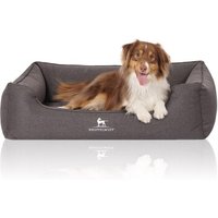 Knuffelwuff Orthopädisches Hundebett Leano aus Velours mit Handwebcharakter schwarz XXXL Knuffelwuff Orthopädisches Hundebett Leano aus Velours mit Handwebcharakter schwarz XXXL von Knuffelwuff