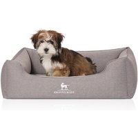 Knuffelwuff Orthopädisches Hundebett Leano aus Velours mit Handwebcharakter von Knuffelwuff