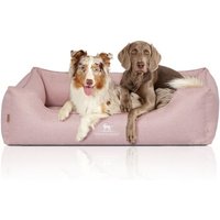 Knuffelwuff Orthopädisches Hundebett Luisa aus Velours mit feinem Handwebcharakter Sunshine Edition hellrosa XXL Knuffelwuff Orthopädisches Hundebett Luisa aus Velours mit feinem Handwebcharakter Sunshine Edition hellrosa XXL von Knuffelwuff