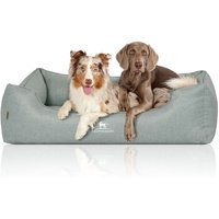Knuffelwuff Orthopädisches Hundebett Luisa aus Velours mit feinem Handwebcharakter Sunshine Edition petrol XXL Knuffelwuff Orthopädisches Hundebett Luisa aus Velours mit feinem Handwebcharakter Sunshine Edition petrol XXL von Knuffelwuff
