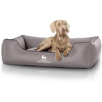 Knuffelwuff Orthopädisches Hundebett Madison aus laser-gestepptem Kunstleder grau XXXL Knuffelwuff Orthopädisches Hundebett Madison aus laser-gestepptem Kunstleder grau XXXL von Knuffelwuff