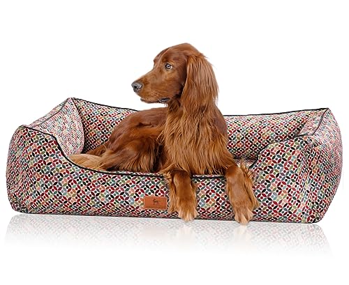 Knuffelwuff Orthopädisches Hundebett Marrakesch M-L 85 x 63cm - Abnehmbarer Bezug - waschbar - für große, mittelgroße und kleine Hunde von Knuffelwuff