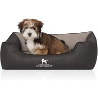 Knuffelwuff Orthopädisches Hundebett Outback aus laser-gestepptem Kunstleder schwarz/ grau M-L Knuffelwuff Orthopädisches Hundebett Outback aus laser-gestepptem Kunstleder schwarz/ grau M-L von Knuffelwuff