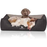 Knuffelwuff Orthopädisches Hundebett Outback aus laser-gestepptem Kunstleder schwarz/ grau XL Knuffelwuff Orthopädisches Hundebett Outback aus laser-gestepptem Kunstleder schwarz/ grau XL von Knuffelwuff