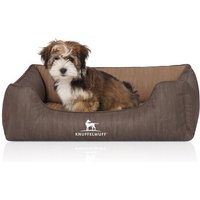 Knuffelwuff Orthopädisches Hundebett Outlander aus laser-gestepptem Kunstleder von Knuffelwuff