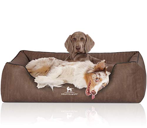 Knuffelwuff Orthopädisches Hundebett Tampa aus laser-gestepptem Kunstleder XL 105 x 75cm Braun Knuffelwuff Orthopädisches Hundebett Tampa aus laser-gestepptem Kunstleder XL 105 x 75cm Braun von Knuffelwuff