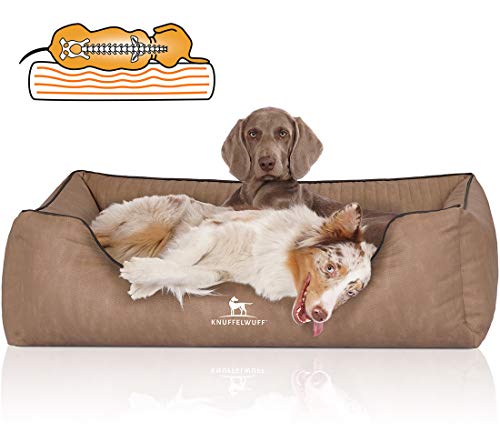 Knuffelwuff Orthopädisches Hundebett Tampa aus laser-gestepptem Kunstleder XL 105 x 75cm Camel Knuffelwuff Orthopädisches Hundebett Tampa aus laser-gestepptem Kunstleder XL 105 x 75cm Camel von Knuffelwuff