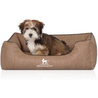 Knuffelwuff Orthopädisches Hundebett Tampa aus laser-gestepptem Kunstleder braun/ beige M-L Knuffelwuff Orthopädisches Hundebett Tampa aus laser-gestepptem Kunstleder braun/ beige M-L von Knuffelwuff