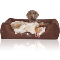 Knuffelwuff Orthopädisches Hundebett Wippo aus Velours mit Handwebcharakter braun XL Knuffelwuff Orthopädisches Hundebett Wippo aus Velours mit Handwebcharakter braun XL von Knuffelwuff