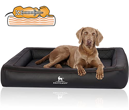 Knuffelwuff Orthopädisches Hundebett aus Laser gestepptem Kunstleder Hampstead XXXL 155 x 125cm Schwarz Knuffelwuff Orthopädisches Hundebett aus Laser gestepptem Kunstleder Hampstead XXXL 155 x 125cm Schwarz von Knuffelwuff