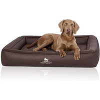 Knuffelwuff Orthopädisches Hundebett aus Laser gestepptem Kunstleder Hampstead braun XXXL Knuffelwuff Orthopädisches Hundebett aus Laser gestepptem Kunstleder Hampstead braun XXXL von Knuffelwuff