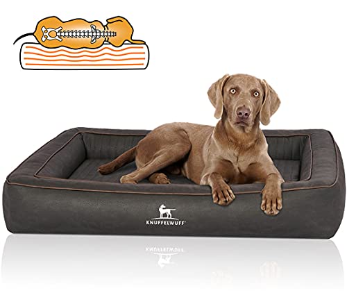 Knuffelwuff Orthopädisches Hundebett aus Laser gestepptem Kunstleder Montego M-L 85 x 65cm Schwarz Knuffelwuff Orthopädisches Hundebett aus Laser gestepptem Kunstleder Montego M-L 85 x 65cm Schwarz von Knuffelwuff