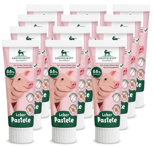Knuffelwuff Tuben Snack Hunde Leckerlis Leberwurst 12er Pack- mit extra viel frischem Fleisch - ohne Konservierungsmittel, ohne Zusatz von Zucker und Getreide - Ideal auch für Welpen - Made in Germany Knuffelwuff Tuben Snack Hunde Leckerlis Leberwurst 12er Pack- mit extra viel frischem Fleisch - ohne Konservierungsmittel, ohne Zusatz von Zucker und Getreide - Ideal auch für Welpen - Made in Germany von Knuffelwuff