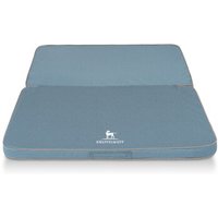 Knuffelwuff faltbare, orthopädisch Reisematte "Tacoma" aus Velours mit Handwebcharakter hellblau XL Knuffelwuff faltbare, orthopädisch Reisematte "Tacoma" aus Velours mit Handwebcharakter hellblau XL von Knuffelwuff