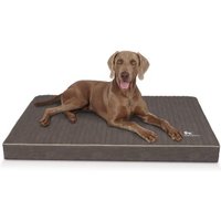 Knuffelwuff orthopädische Hundematte Palomino aus laser-gestepptem Kunstleder braun/ grau XL von Knuffelwuff