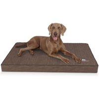 Knuffelwuff orthopädische Hundematte Palomino aus laser-gestepptem Kunstleder braun XXXL von Knuffelwuff