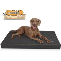 Knuffelwuff orthopädische Hundematte Palomino aus laser-gestepptem Kunstleder schwarz XXL von Knuffelwuff