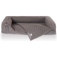 Knuffelwuff orthopädisches 2in1 Sofaschutz Hundebett Yona grau XL von Knuffelwuff