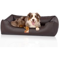 Knuffelwuff orthopädisches Hundebett Montana aus Kunstleder braun XXXL Knuffelwuff orthopädisches Hundebett Montana aus Kunstleder braun XXXL von Knuffelwuff
