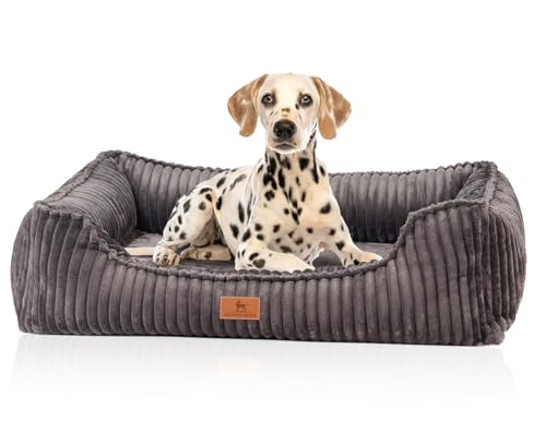 Knuffelwuff orthopädisches Hundebett aus Breitcord Sedona XL 105 x 75cm Grau | Abnehmbarer Bezug | waschbar | für große, mittelgroße und kleine Hunde Knuffelwuff orthopädisches Hundebett aus Breitcord Sedona XL 105 x 75cm Grau | Abnehmbarer Bezug | waschbar | für große, mittelgroße und kleine Hunde von Knuffelwuff