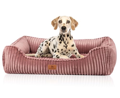 Knuffelwuff orthopädisches Hundebett aus Breitcord Sedona XL 105 x 75cm Rosa | Abnehmbarer Bezug | waschbar | für große, mittelgroße und kleine Hunde Knuffelwuff orthopädisches Hundebett aus Breitcord Sedona XL 105 x 75cm Rosa | Abnehmbarer Bezug | waschbar | für große, mittelgroße und kleine Hunde von Knuffelwuff