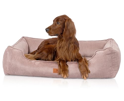 Knuffelwuff orthopädisches Hundebett aus Cord mit Handwebcharakter Nunavut XL 105 x 75cm Rosa - Abnehmbarer Bezug - waschbar - für große, mittelgroße und kleine Hunde Knuffelwuff orthopädisches Hundebett aus Cord mit Handwebcharakter Nunavut XL 105 x 75cm Rosa - Abnehmbarer Bezug - waschbar - für große, mittelgroße und kleine Hunde von Knuffelwuff