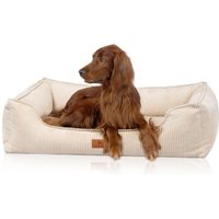 Knuffelwuff orthopädisches Hundebett aus Cord mit Handwebcharakter Nunavut beige XXL Knuffelwuff orthopädisches Hundebett aus Cord mit Handwebcharakter Nunavut beige XXL von Knuffelwuff