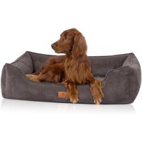 Knuffelwuff orthopädisches Hundebett aus Cord mit Handwebcharakter Nunavut braun/ grau S Knuffelwuff orthopädisches Hundebett aus Cord mit Handwebcharakter Nunavut braun/ grau S von Knuffelwuff