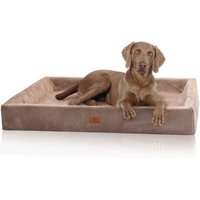 Knuffelwuff orthopädisches Hundebett aus Cord mit Handwebcharakter Santiago braun XL Knuffelwuff orthopädisches Hundebett aus Cord mit Handwebcharakter Santiago braun XL von Knuffelwuff