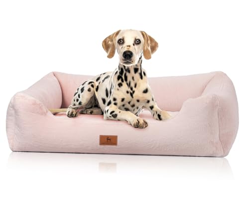 Knuffelwuff orthopädisches Hundebett aus kuschelig weichem Kaninchen Fellimitat Schnuffelupagus XXL 120 x 85cm Rosa | Abnehmbarer Bezug | waschbar | für große, mittelgroße und kleine Hunde Knuffelwuff orthopädisches Hundebett aus kuschelig weichem Kaninchen Fellimitat Schnuffelupagus XXL 120 x 85cm Rosa | Abnehmbarer Bezug | waschbar | für große, mittelgroße und kleine Hunde von Knuffelwuff