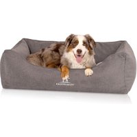 Knuffelwuff orthopädisches Hundebett mit Fächer-Wendekissen Baltimore grau M-L von Knuffelwuff