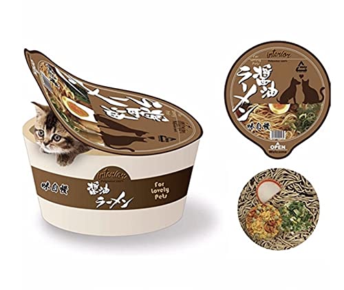 Udon Instant Nudeln, Hundehütte, Hundehütte, Instant-Nudel-Haustierbett, Shiba Inu Beauty kurze Tierauflage (braun) von KoBoutiquebe