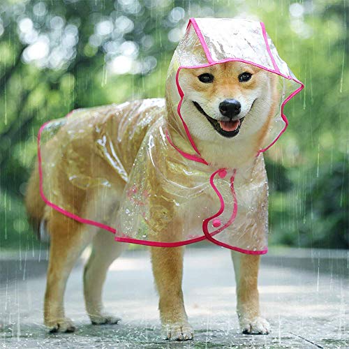 KoKoBin Reflektierender Mantel für Hunde und Katzen mit Kapuze, verstellbar, PVC, transparent, wasserdicht, ultraleicht, für kleine Hunde (Rot, L) KoKoBin Reflektierender Mantel für Hunde und Katzen mit Kapuze, verstellbar, PVC, transparent, wasserdicht, ultraleicht, für kleine Hunde (Rot, L) von KoKoBin