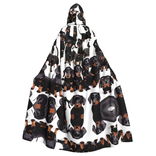 Dackel-Weiner Haustier-Umhang mit Kapuze, Halloween, Mittelalter-Kostüm, Erwachsene, Cosplay, langer Umhang für Damen und Herren Dackel-Weiner Haustier-Umhang mit Kapuze, Halloween, Mittelalter-Kostüm, Erwachsene, Cosplay, langer Umhang für Damen und Herren von KoNsev