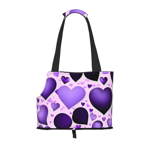 Fashional Hundetragetasche für kleine Hunde und Katzen, springsicher, mit großen Taschen, für Reisen im Freien, Violett von KoNsev