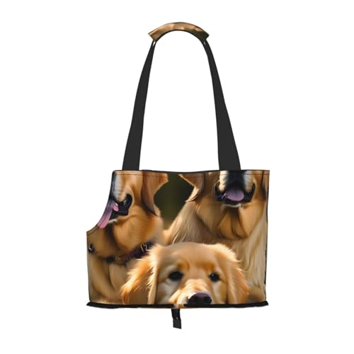 Golden Retrievers Hundetragetasche für kleine Hunde und Katzen, springsicher, mit großen Taschen, Outdoor-Reisen von KoNsev