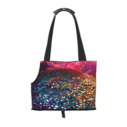 Hundetragetasche für kleine Hunde und Katzen, mit Farbverlauf, Pailletten, glitzernd, springsicher, mit großen Taschen, Outdoor-Reisen Hundetragetasche für kleine Hunde und Katzen, mit Farbverlauf, Pailletten, glitzernd, springsicher, mit großen Taschen, Outdoor-Reisen von KoNsev
