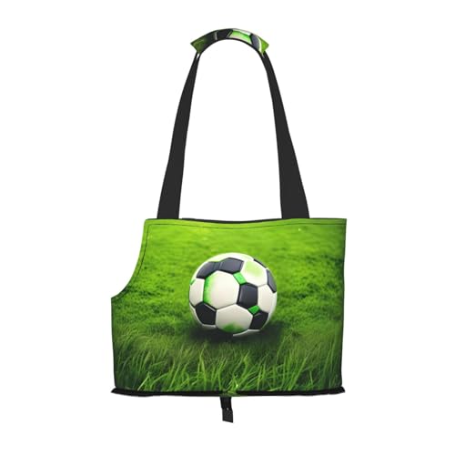 Hundetragetasche für kleine Hunde und Katzen, mit grünem Gras, Fußball-Druck, Anti-Spring-Hunde-Geldbörse, Haustier-Tragetasche mit großen Taschen, Outdoor-Reisen Hundetragetasche für kleine Hunde und Katzen, mit grünem Gras, Fußball-Druck, Anti-Spring-Hunde-Geldbörse, Haustier-Tragetasche mit großen Taschen, Outdoor-Reisen von KoNsev