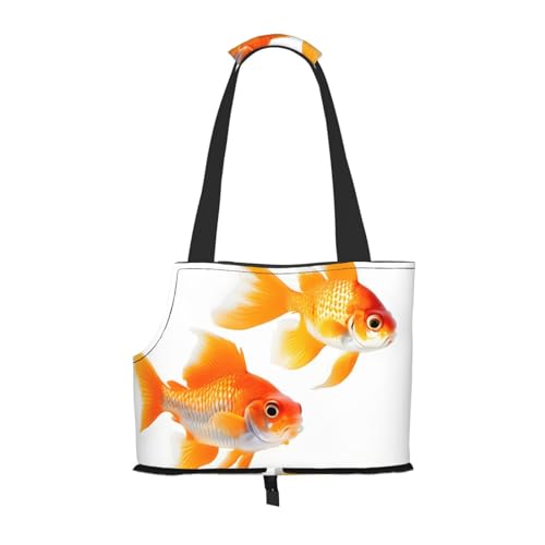 Hundetragetasche für kleine Hunde und Katzen, mit niedlichem Goldfischmotiv, springsicher, mit großen Taschen, Outdoor-Reisen Hundetragetasche für kleine Hunde und Katzen, mit niedlichem Goldfischmotiv, springsicher, mit großen Taschen, Outdoor-Reisen von KoNsev