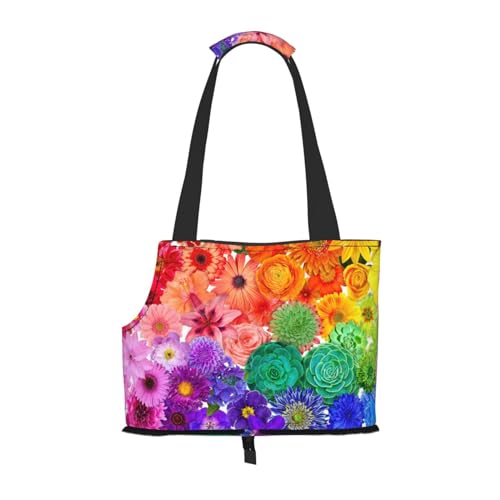 Hundetragetasche für kleine Hunde und Katzen, regenbogenfarben, mit großen Taschen, für Reisen im Freien Hundetragetasche für kleine Hunde und Katzen, regenbogenfarben, mit großen Taschen, für Reisen im Freien von KoNsev