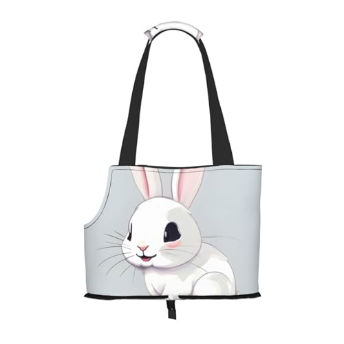 Hundetragetasche für kleine Hunde und Katzen, reißfest, mit großen Taschen, für Reisen im Freien, Weiß Hundetragetasche für kleine Hunde und Katzen, reißfest, mit großen Taschen, für Reisen im Freien, Weiß von KoNsev