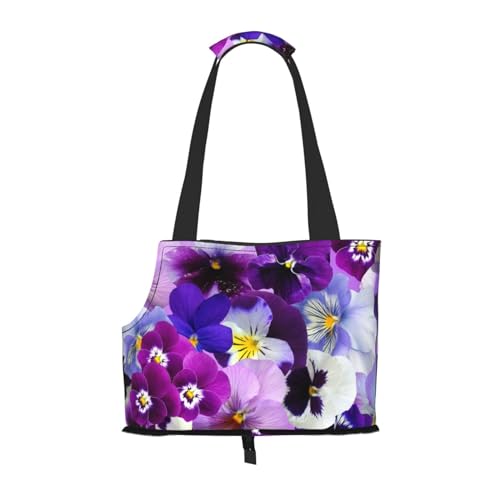 Hundetragetasche für kleine Hunde und Katzen, springsicher, mit großen Taschen, für Reisen im Freien, Violett Hundetragetasche für kleine Hunde und Katzen, springsicher, mit großen Taschen, für Reisen im Freien, Violett von KoNsev