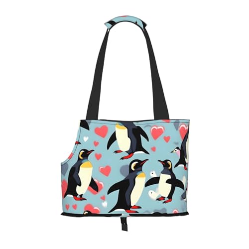 Hundetragetasche mit Aufschrift "I Love Penguins", für kleine Hunde und Katzen, springsicher, mit großen Taschen, Outdoor-Reisen Hundetragetasche mit Aufschrift "I Love Penguins", für kleine Hunde und Katzen, springsicher, mit großen Taschen, Outdoor-Reisen von KoNsev