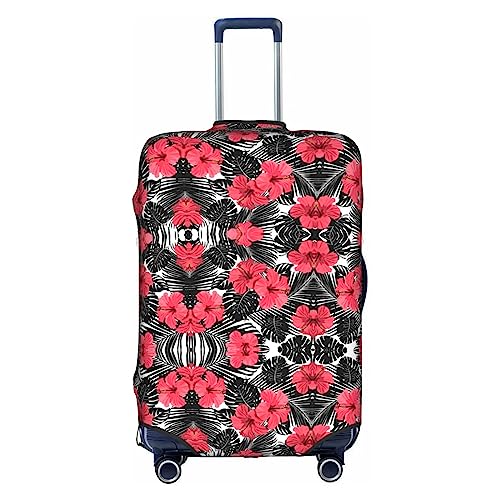 Roter Hibiskus-Gepäckbezug, waschbar, mit verdecktem Reißverschluss, passend für 45,7 bis 81,3 cm Roter Hibiskus-Gepäckbezug, waschbar, mit verdecktem Reißverschluss, passend für 45,7 bis 81,3 cm von KoNsev