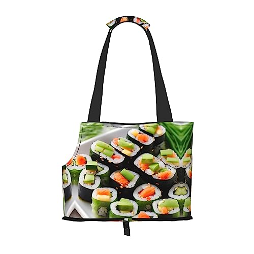 Transportbox für mittelgroße Katzen und Welpen, zusammenklappbar, weiche Seiten, für U-Bahn/Einkaufen/Wandern, Sushi-Dill-Gurken Transportbox für mittelgroße Katzen und Welpen, zusammenklappbar, weiche Seiten, für U-Bahn/Einkaufen/Wandern, Sushi-Dill-Gurken von KoNsev