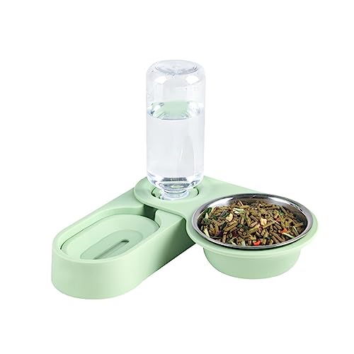 Automatische Futterspender für Kaninchen für Käfige, Wasserspender, 570 ml Wasserflasche, Futternapf für Kleintiere, Igel, Hamster von Kobeleen