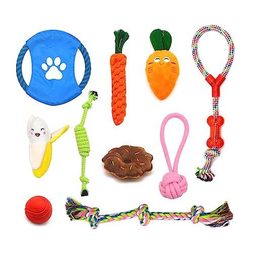 Hunde-Seil-Apportierspielzeug, Tauziehen-Spiel für Welpen, Zahnen, Kauen, Molarenspielzeug, Hunde-Apportierspielzeug für Indoor-Hunde von Kobeleen
